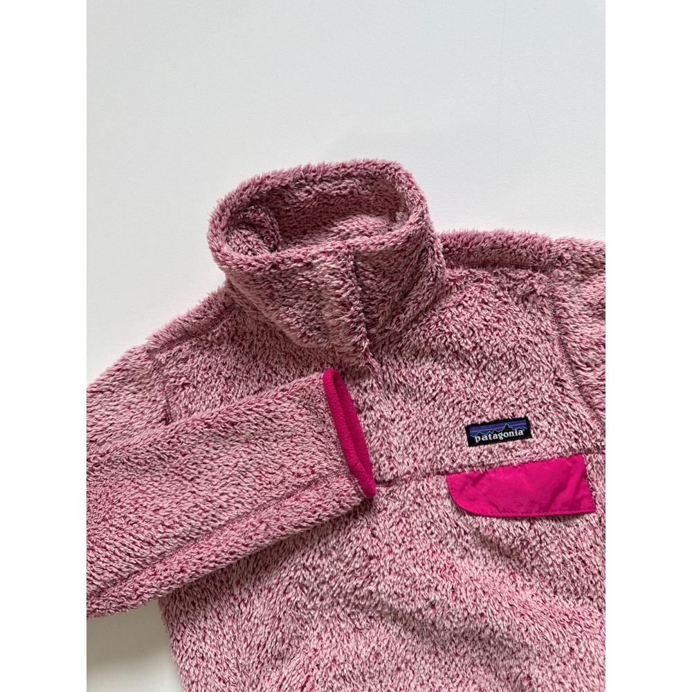 Patagonia Womens Re-Tool Snap-T Pullover Pink Marl Fleece XS 25442FA14